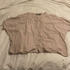 Linen blend top